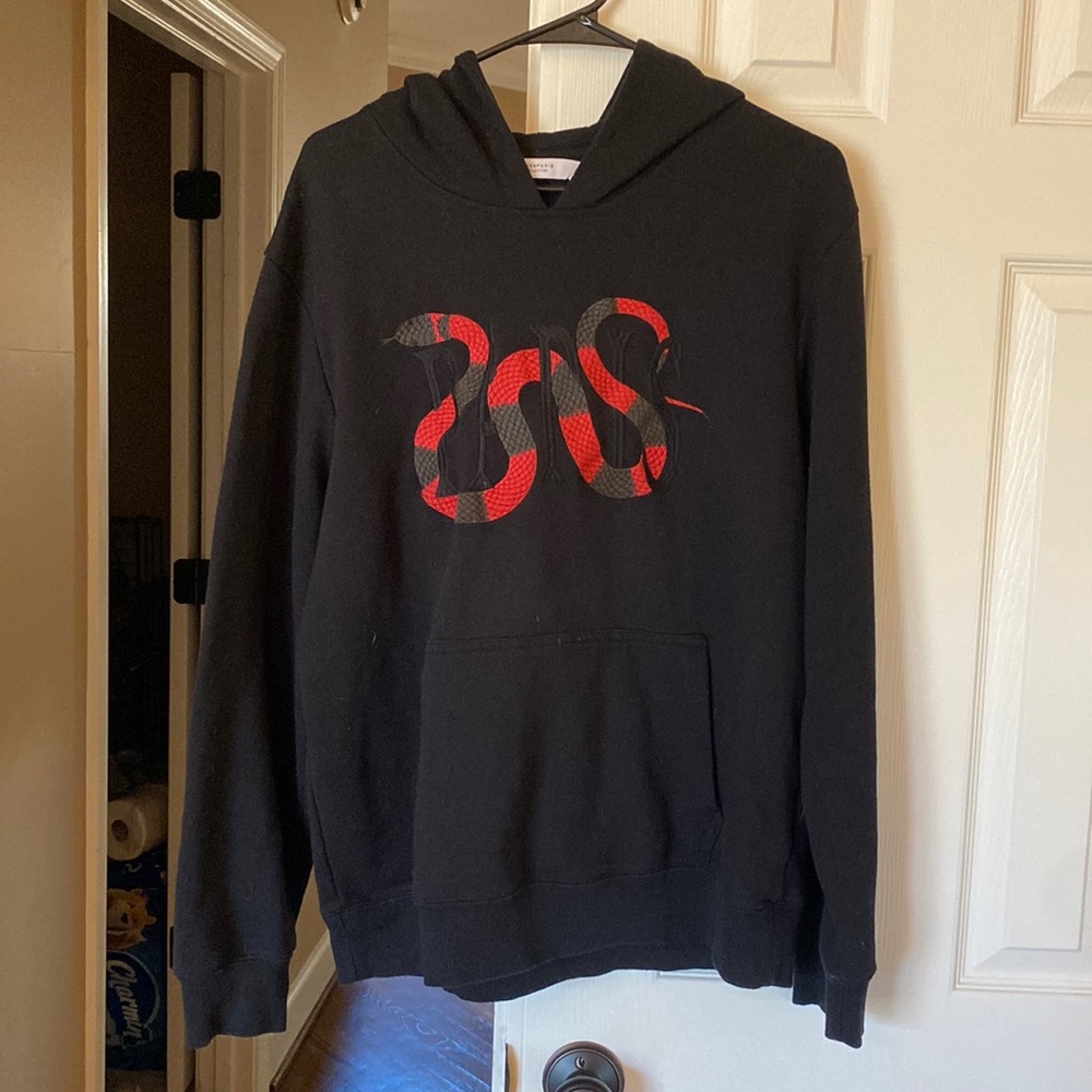 Designer Eleven Paris Embroidered Snake Hoodie